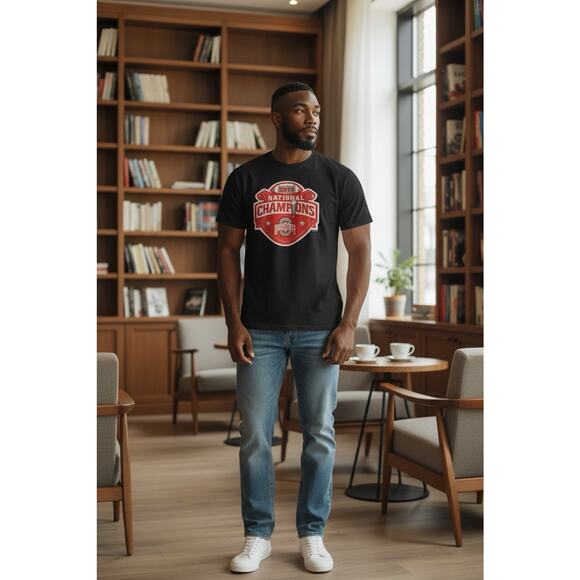 Ohio State Football 2014 National Champions T-Shirt Medium Short Sleeve V1 - Picture 1 of 4